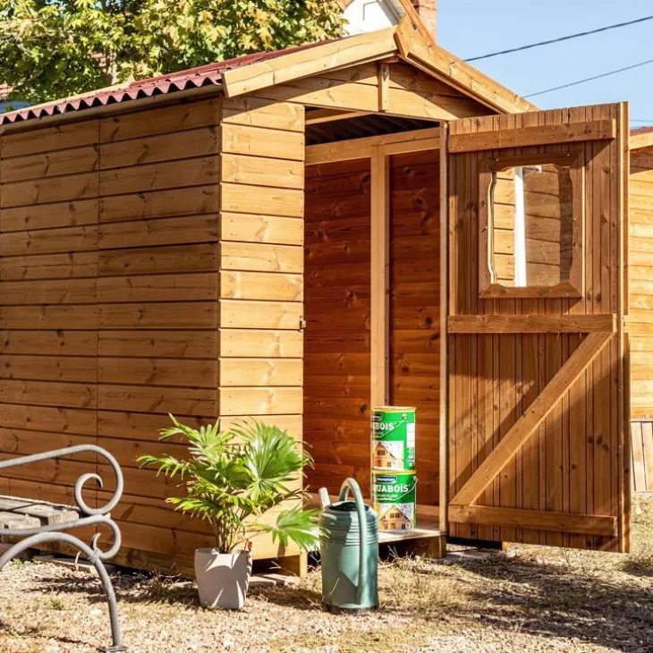 Abri en bois massif THE 190 x 187 x 204 cm livré