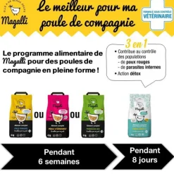 Aliment complet pour poule pondeuse en sac jaune de 8 kg