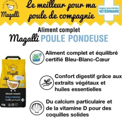 Aliment complet pour poule pondeuse en sac jaune de 15 kg