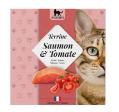 Alimentation humide complémentaire pour chat terrine saumon et tomate William's - 80 g