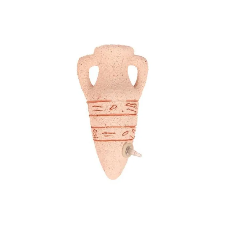 Amphore sablée diffuseur d’air 10 cm en céramique beige 6,5x5x12 cm