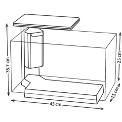 Aquarium 100% équipé noir SUPERFISH Quadro 40 Pro - 28L