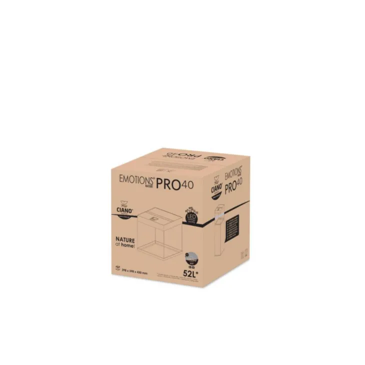 Aquarium équipé Ciano Emotions Pro 40 noir 52 L - 40 x 40 x 43 cm