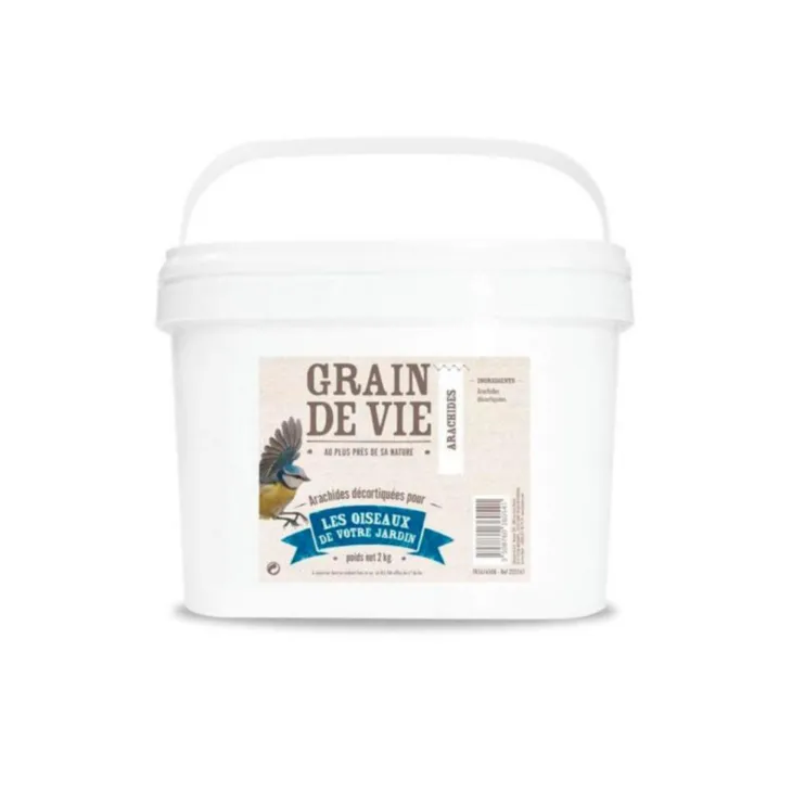 Arachides décortiquées pour oiseaux Grain de Vie - 2 kg