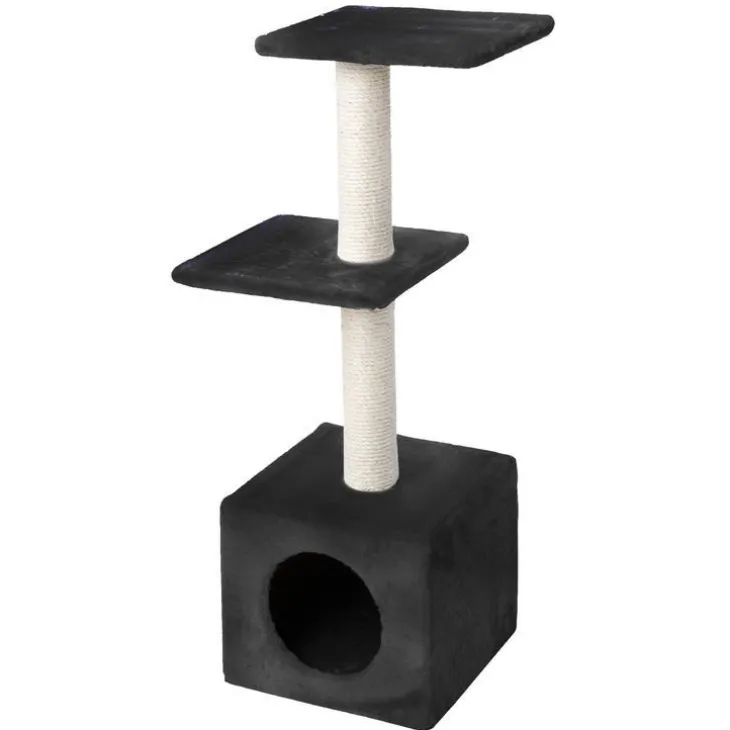 Arbre à chat avec panier et griffoir coloris noir Palazzo - 90 cm