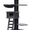 Arbre à chat coloris noir Petrebels Ragdoll 180 – 60 x 60 x 180 cm