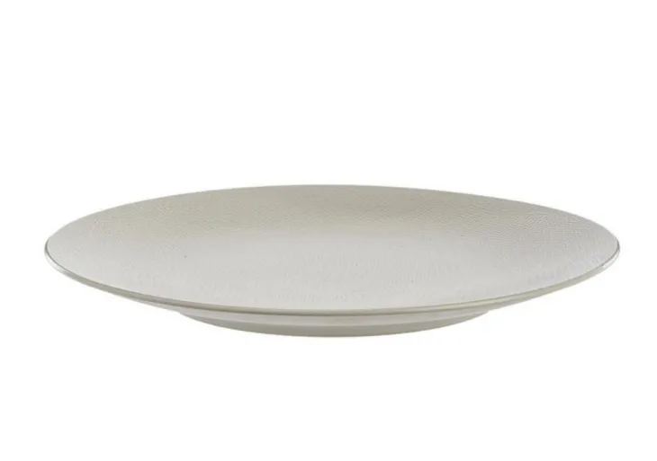 Assiette de présentation Vesuvio coloris blanc en grès - Ø 31 cm