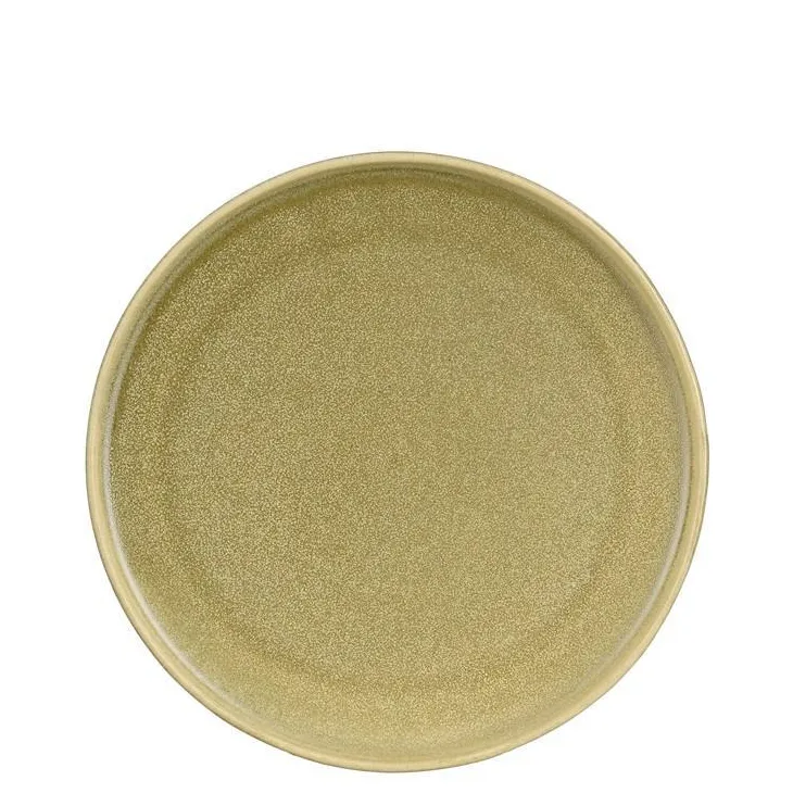 Assiette en grès vert Nika - Ø 22 cm