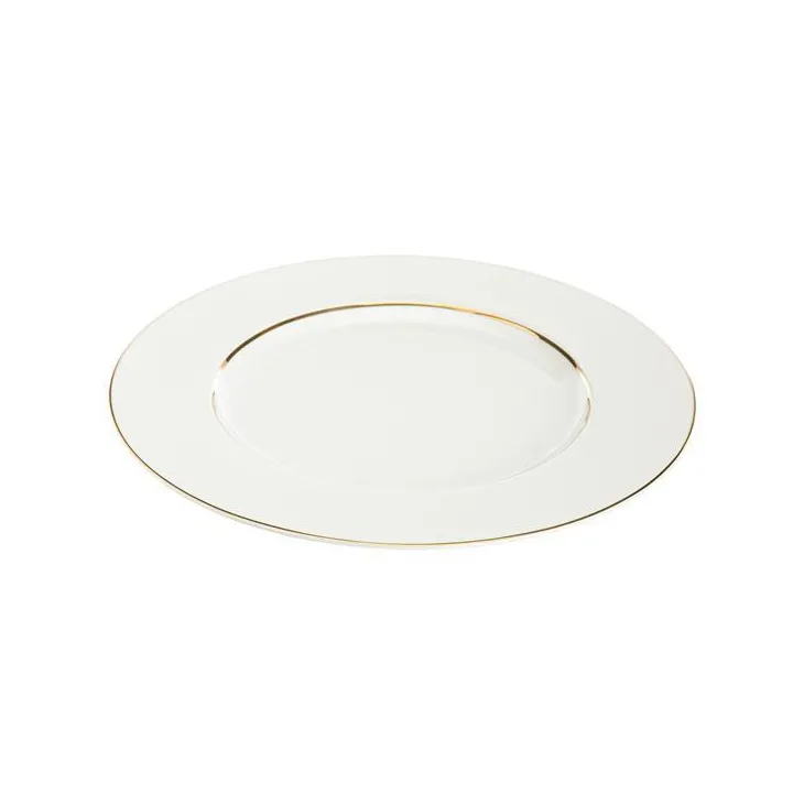 Assiette plate en porcelaine blanche Victoria - Ø 27 cm