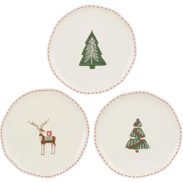 Assiette plate Fran coloris blanc en grès - Ø 27 cm