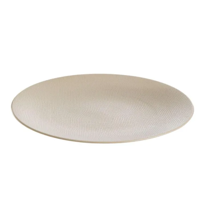 Assiette plate Vesuvio blanche en grès Ø 27 cm