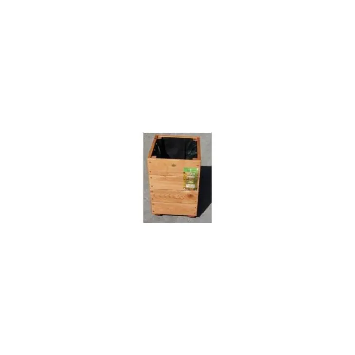 Bac carré en bois de Mélèze huilé Robin Hood Bac City - 36 x 36 x 52,5 cm