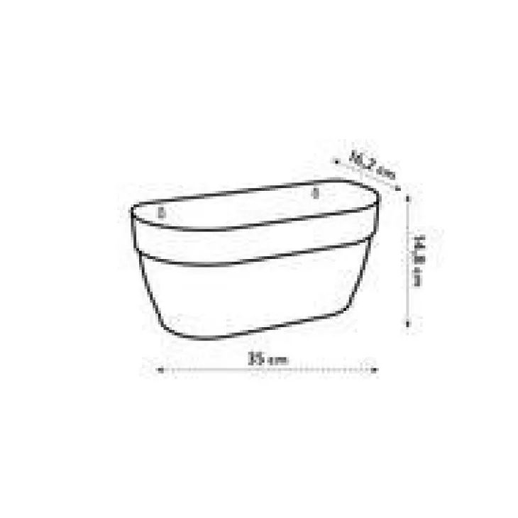 Bac mural en plastique recyclé blanc Soie Elho Vibia Campana - 35 x 16,2 x 14,8 cm