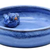 Baignoire pour oiseaux coloris bleu en céramique - Ø 28 cm