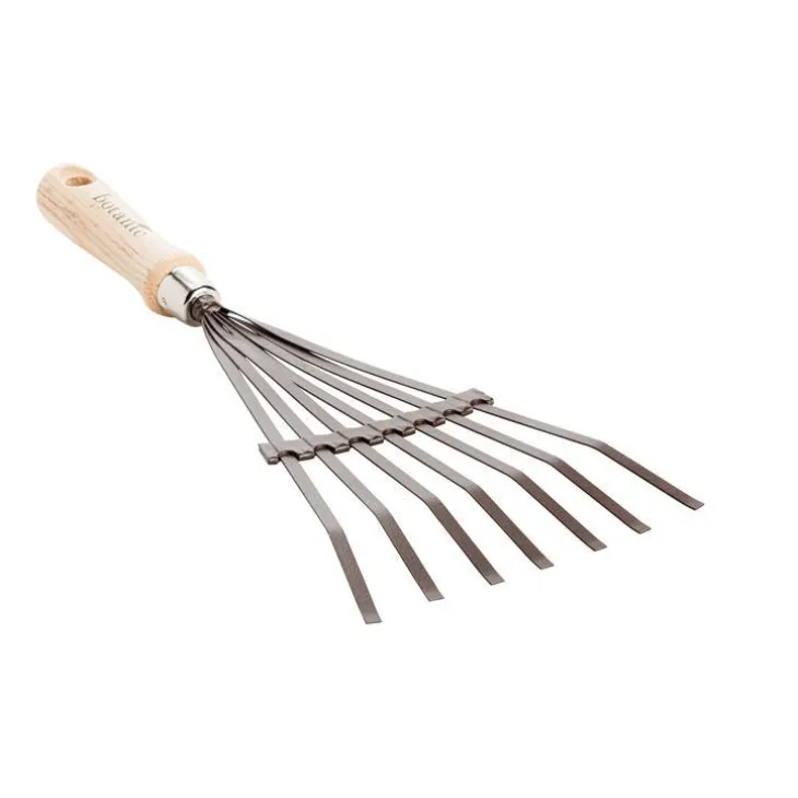 Balai à fleur à 7 dents en acier et bois de 38,5 cm