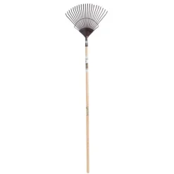 Balai à gazon fil plat renforcé marron
