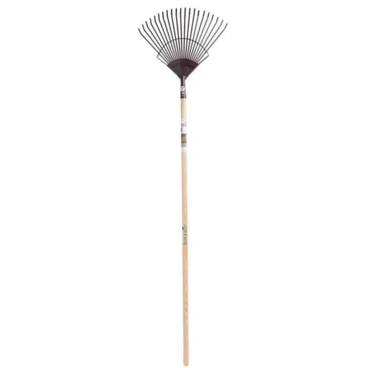 Balai à gazon fil plat renforcé marron