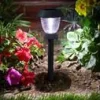 Balise solaire Triton en métal noir et verre à LED 10 lumens