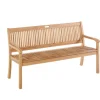 Banc Séquoïa coloris beige en bois - 158 x 88 x 65 cm