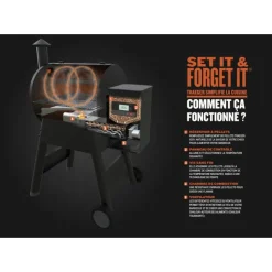 Barbecue électrique à pellets noir Traeger modèle IronWood 650 - 115 x 68 x 122 cm