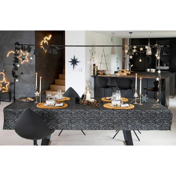 Barre de suspension en métal noir pour décoration de table 250x110 cm
