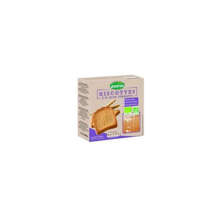 Biscottes à la farine d’épeautre bio - 300 gr