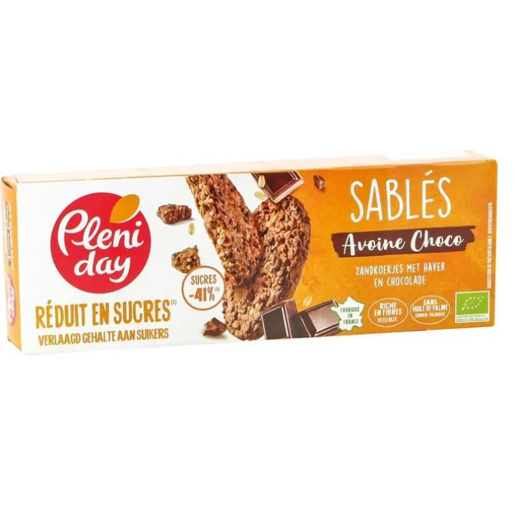 Biscuits sablés avoine choco bio réduit en sucres - 105 g