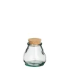 Bocal coloris transparent en verre recyclé Juan- Ø 10 cm