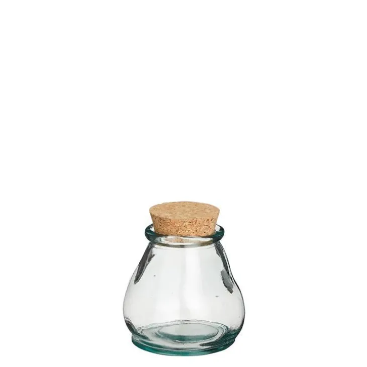 Bocal coloris transparent en verre recyclé Juan- Ø 10 cm
