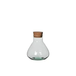 Bocal Emily en verre transparent moyen modèle Ø 17 x H 18 cm
