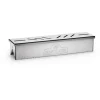 Boitier de fumage gris en acier inoxydable 42 x 4,6 x 7 cm