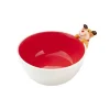 Bol en grès rouge Médard de Noblat collection Miam Cerf 3D - Ø 15,7 cm