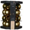 Boîte de 20 boules de Noël coloris or en verre - Ø 6 cm