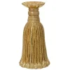Bougeoir en polyrésine or - Ø 13 x H 26 cm