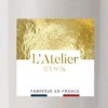 Bougie cylindrique coloris blanc nacré L’Atelier Denis – Ø 6,8 x H 14,5 cm