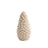 Bougie parfumée beige grand modèle en forme de pomme de pin