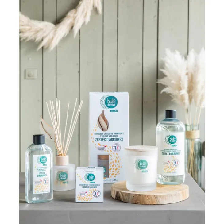 Bougie parfumée senteur zestes d'agrumes contrôlée par Ecocert Greenlife Bulle de Nature par botanic® - 70 g