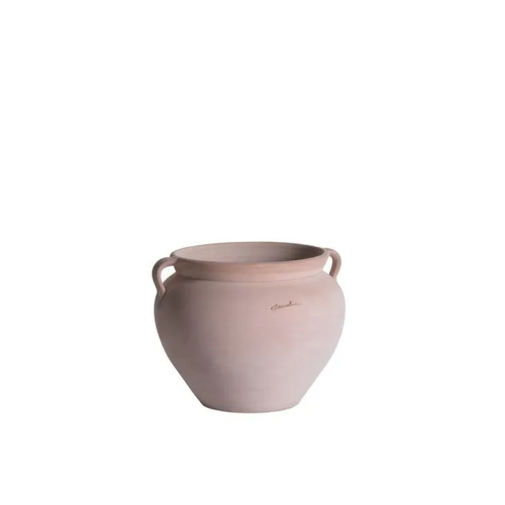 Boule 2 anses en terre claire H 22 x Ø 24 cm