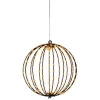 Boule lumineuse noire à 192 micro-LED blanc orangé pour extérieur - Ø 28 cm