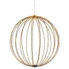 Boule lumineuse noire à 480 micro-LED blanc orangé pour extérieur - Ø 58 cm