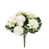 Bouquet artificiel de Zinnia et Lys crème - Ø 30 x H 34 cm