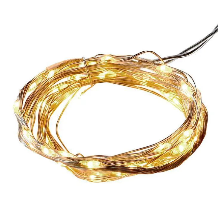 Bouquet de 3 guirlandes lumineuses à pile 20 LED blanc 1 m