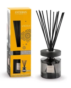 Bouquet parfumé et recharge Esteban Ellipse jaune parfum ambre - 200 ml