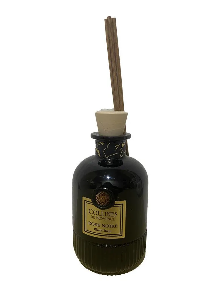 Bouquet parfumé noir Collines de Provence Fleurs & Ecorces rose noire - 200 ml