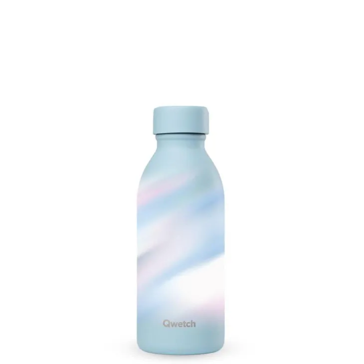 Bouteille isotherme Aura coloris bleu en inox Qwetch - 500 ml