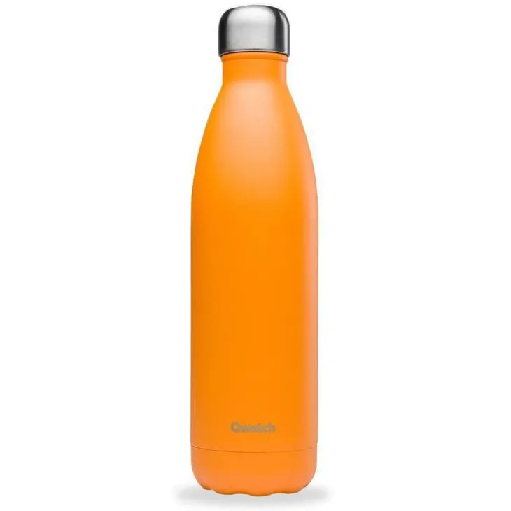 Bouteille isotherme coloris orange inox pop Qwetch - 750 ml