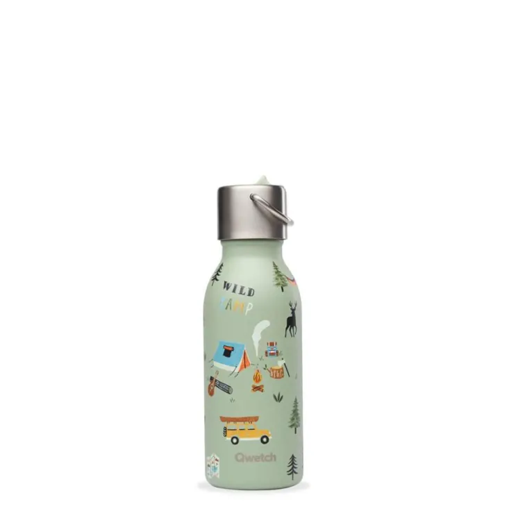 Bouteille isotherme Kids Yosemite en inox coloris vert Qwetch - 350 ml