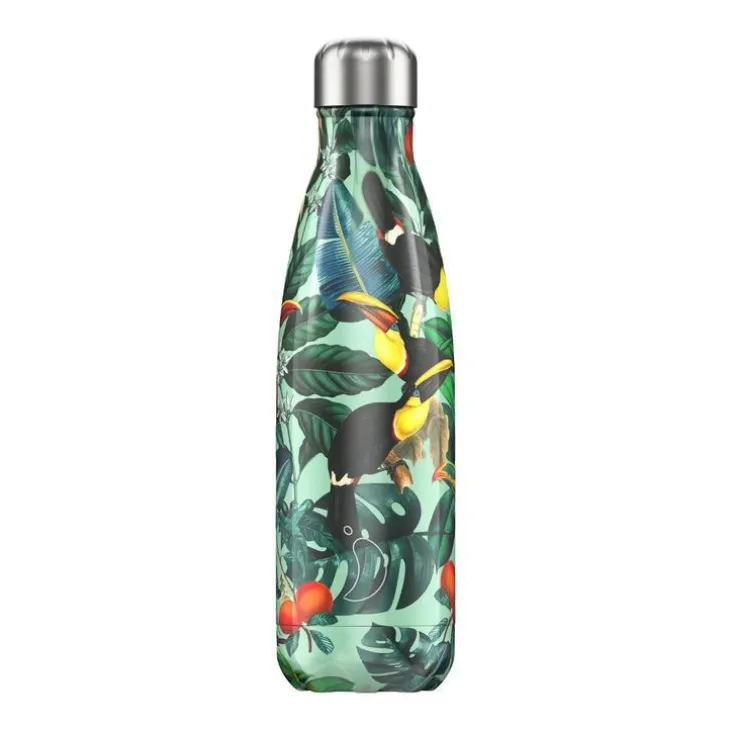 Bouteille isotherme tropical toucan vert 500 ml