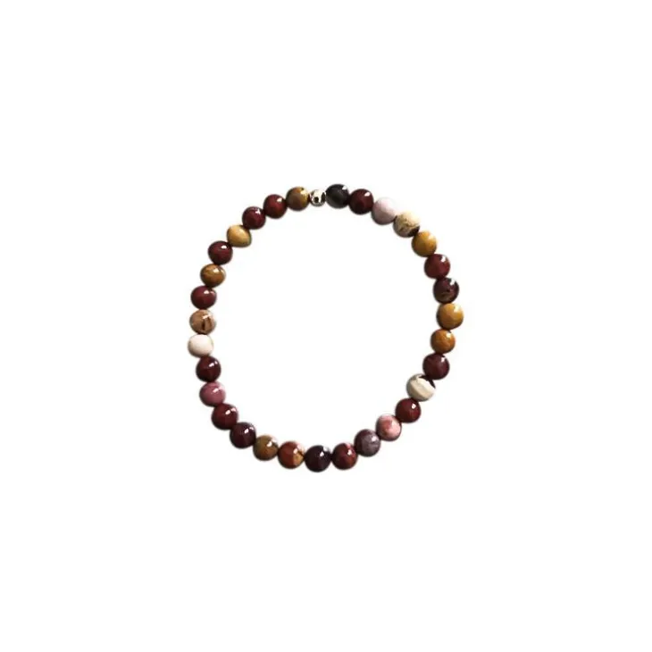 Bracelet jaspe mokaïte 4mm