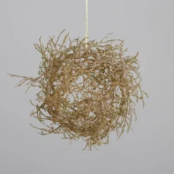Branche décorative forme boule or - Ø 27 cm